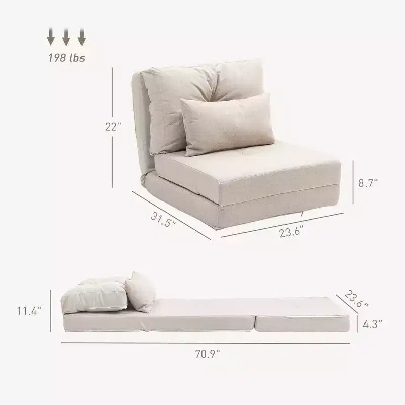 Poltrona sacco Okak Sedia pieghevole convertibile Sedia da pavimento pigra Comoda poltrona divano con schienale regolabile per soggiorno, camera da letto