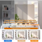 Acekool Tavolo da trucco con specchio, lampadine, sedia, cassetti e prese di corrente per camera da letto o salone