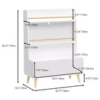 MAYEERTY Libreria per Bambini, Porta Libri e Riviste, Organizzatore per Libri, Mobile Contenitore Giocattoli per Camera da Letto Soggiorno Bianco