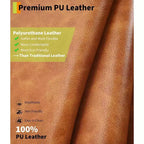 Poltrona reclinabile oversize - Poltrona reclinabile manuale in pelle PU per adulti, comoda poltrona reclinabile con braccioli e schienale imbottiti, tasca laterale, divano singolo