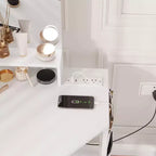 Specchio da Trucco da Angolo GustoWave, Specchio a 3 Ante con 3 Modalità di Illuminazione, Specchio per Trucco per Camera da Letto e Studio, Specchio da Trucco Illuminato a Tre Ante