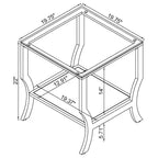 Coaster, Set Tavolino da Caffè e Tavolino Laterale con Piano in Vetro a 2 Pezzi Saide
