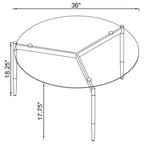 Coaster, Tavolino da caffè Rosalie rotondo con ripiano in vetro fumé