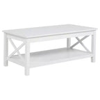 Coaster, Tavolino da caffè rettangolare con piano sollevabile Skyview da 44 pollici, bianco
