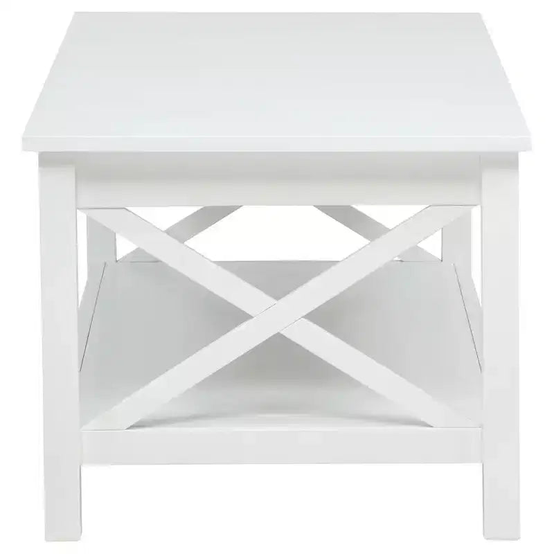 Coaster, Tavolino da caffè rettangolare con piano sollevabile Skyview da 44 pollici, bianco