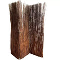 HomeRoots 84 Brown Rattan Folding Three Panel Screen Room Divider