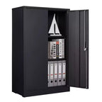 42 Storage Cabinet With Locking Doors Adjustable Shelf Metal Folding Filing Storage Cabinet For Office Home School Garage