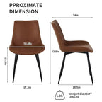 GDFStudio Riven Sedie da Pranzo Moderne Imbottite in Similpelle con Struttura in Metallo (Set da 4)