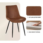 GDFStudio Riven Sedie da Pranzo Moderne Imbottite in Similpelle con Struttura in Metallo (Set da 4)