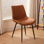 GDFStudio Riven Sedie da Pranzo Moderne Imbottite in Similpelle con Struttura in Metallo (Set da 4)