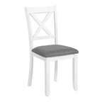 MAYEERTY Set di 4 Sedie da Pranzo in Legno, Seduta Imbottita, per Sala da Pranzo, Soggiorno, Cucina, Bicolore Nero e Beige