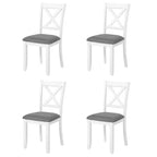 MAYEERTY Set di 4 Sedie da Pranzo in Legno, Seduta Imbottita, per Sala da Pranzo, Soggiorno, Cucina, Bicolore Nero e Beige