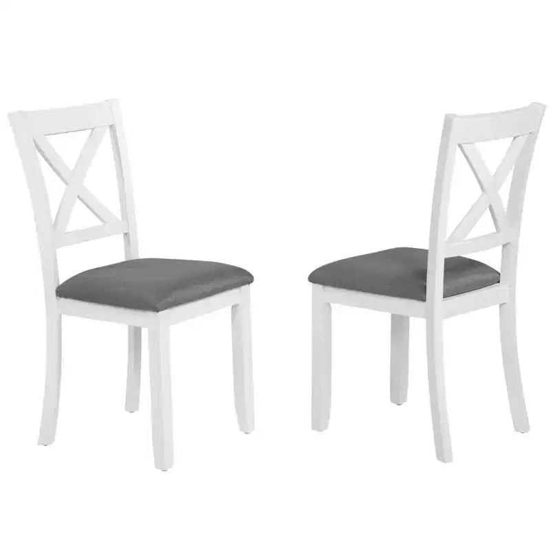 MAYEERTY Set di 4 Sedie da Pranzo in Legno, Seduta Imbottita, per Sala da Pranzo, Soggiorno, Cucina, Bicolore Nero e Beige