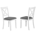 MAYEERTY Set di 4 Sedie da Pranzo in Legno, Seduta Imbottita, per Sala da Pranzo, Soggiorno, Cucina, Bicolore Nero e Beige