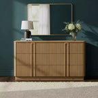 Cassettiera moderna bohémien Teamson Home Potomac in legno massello a 6 cassetti con spazio profondo, design push-to-open e bordi arrotondati