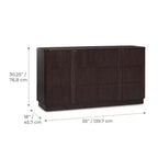 Cassettiera moderna bohémien Teamson Home Potomac in legno massello a 6 cassetti con spazio profondo, design push-to-open e bordi arrotondati