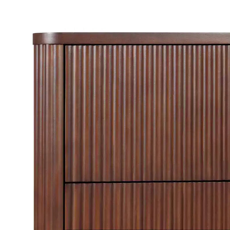 Cassettiera moderna bohémien Teamson Home Potomac in legno massello a 6 cassetti con spazio profondo, design push-to-open e bordi arrotondati