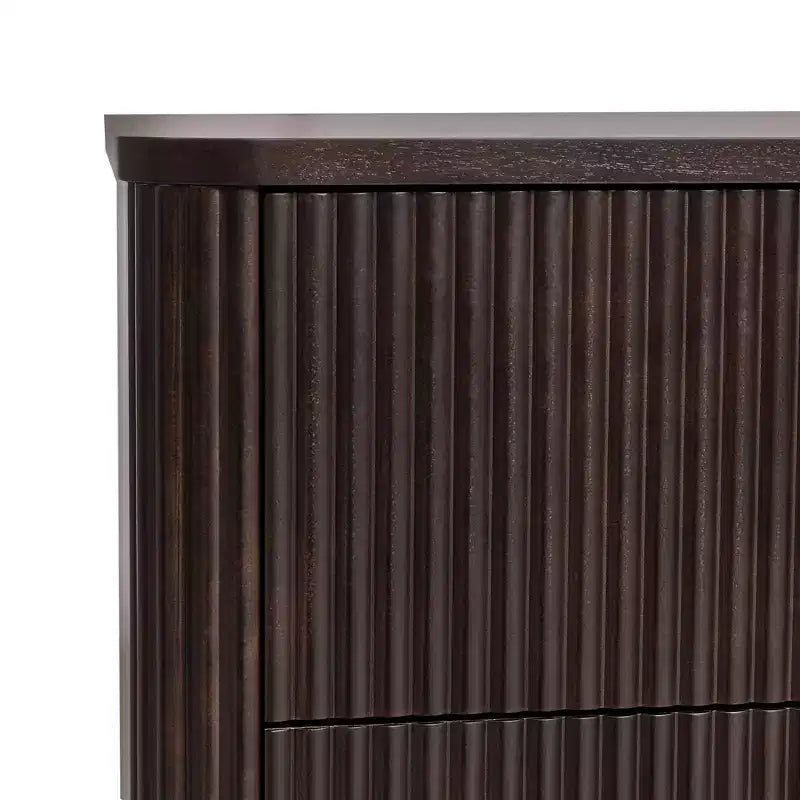 Cassettiera moderna bohémien Teamson Home Potomac in legno massello a 6 cassetti con spazio profondo, design push-to-open e bordi arrotondati