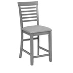 MAYEERTY Set da Pranzo 5 Pezzi, Tavolo Alto Quadrato in Legno con 4 Sedie Imbottite, per Cucina di Piccole Dimensioni, Noce