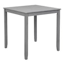 MAYEERTY Set da Pranzo 5 Pezzi, Tavolo Alto Quadrato in Legno con 4 Sedie Imbottite, per Cucina di Piccole Dimensioni, Noce