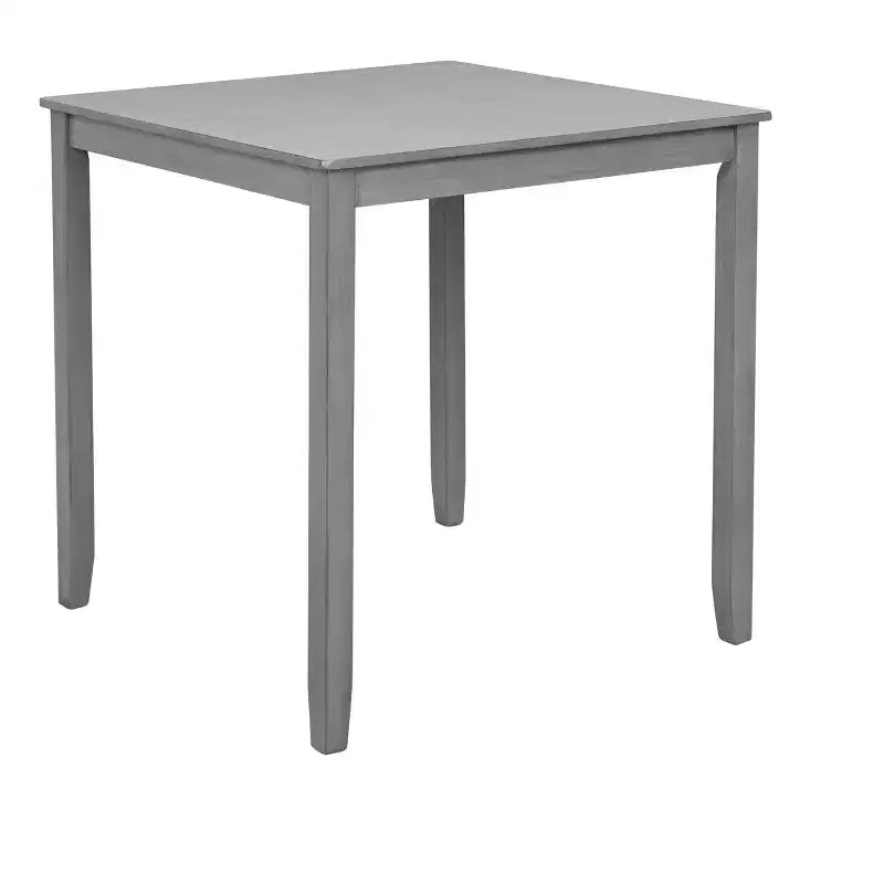 MAYEERTY Set da Pranzo 5 Pezzi, Tavolo Alto Quadrato in Legno con 4 Sedie Imbottite, per Cucina di Piccole Dimensioni, Noce