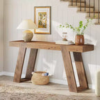 Lantine Solid Wood Console Table, 63 Farmhouse Sofa Table Behind Couch, Entryway Table for Hallway, Entrance, Foyer, Living Room