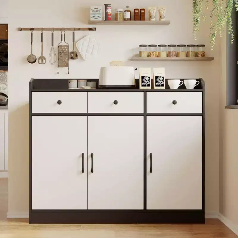 42.5 in Sideboard Buffet Cabinet with Adjustable Shelves, Wooden Kitchen Storage Cabinet for Living Room, Entryway, Dining Room