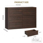 Cassettiera a 6 cassetti per camera da letto, cassettiera ampia con contenitore indipendente, cassettiera portaoggetti in legno per soggiorno, camera da letto, ingresso