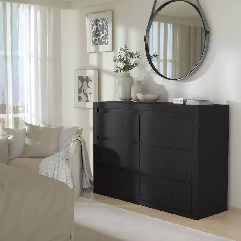 Cassettiera a 6 cassetti per camera da letto, cassettiera ampia con contenitore indipendente, cassettiera portaoggetti in legno per soggiorno, camera da letto, ingresso