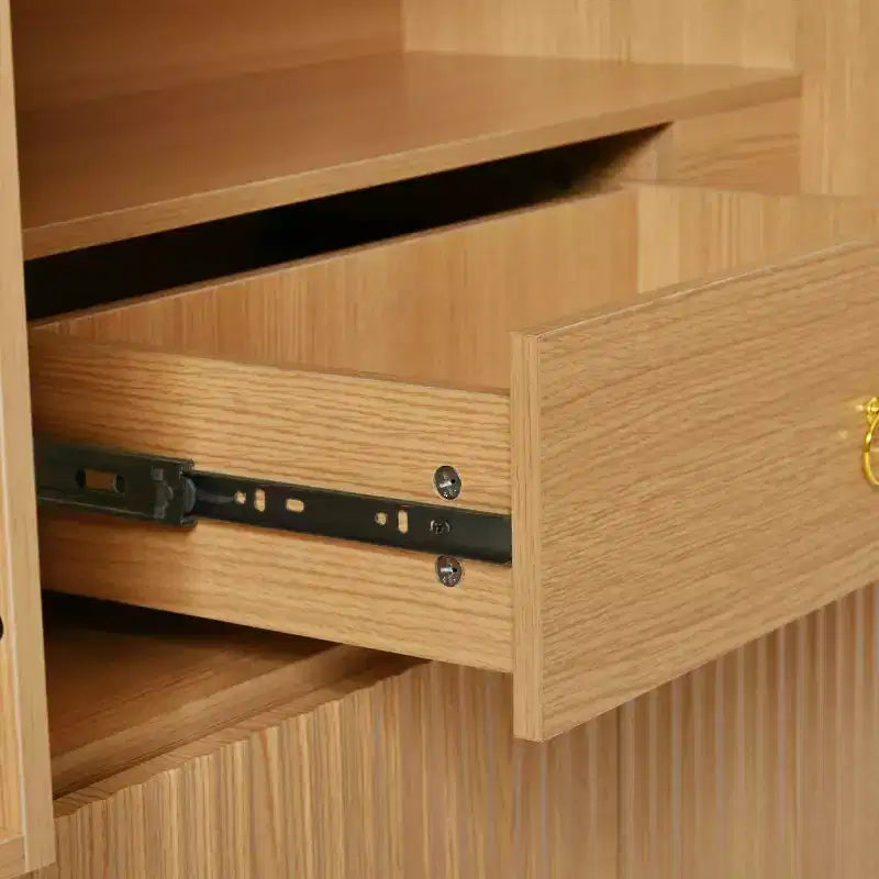 Dispensa da cucina autoportante ad arco alta 72 pollici con ripiani regolabili e cassetto nascosto per cucina, sala da pranzo o soggiorno-Panipeachy