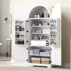 Dispensa da cucina autoportante ad arco alta 72 pollici con ripiani regolabili e cassetto nascosto per cucina, sala da pranzo o soggiorno-Panipeachy