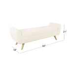 Panca Contenitore TUYOHW 60 Ottoman, Panca in Tessuto Intrecciato con Braccioli, Vano Contenitore con Coperchio Sollevabile, Pouf Contenitore per Soggiorno, Camera da Letto, Ingresso