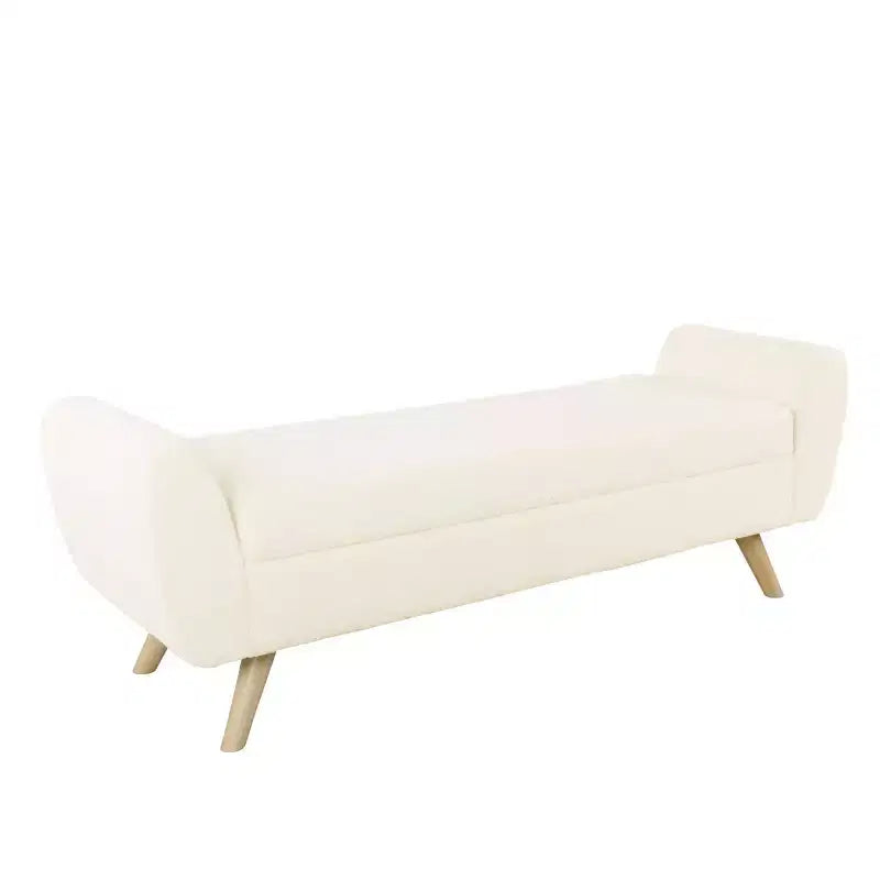 Panca Contenitore TUYOHW 60 Ottoman, Panca in Tessuto Intrecciato con Braccioli, Vano Contenitore con Coperchio Sollevabile, Pouf Contenitore per Soggiorno, Camera da Letto, Ingresso