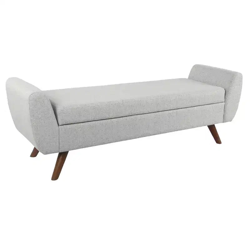 Panca Contenitore TUYOHW 60 Ottoman, Panca in Tessuto Intrecciato con Braccioli, Vano Contenitore con Coperchio Sollevabile, Pouf Contenitore per Soggiorno, Camera da Letto, Ingresso