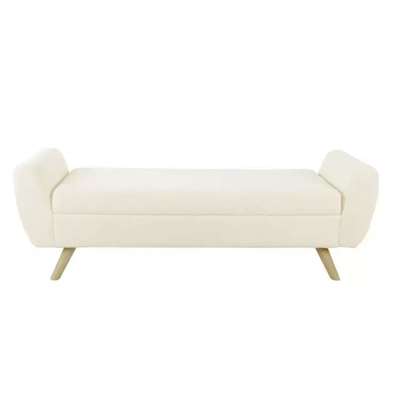 Panca Contenitore TUYOHW 60 Ottoman, Panca in Tessuto Intrecciato con Braccioli, Vano Contenitore con Coperchio Sollevabile, Pouf Contenitore per Soggiorno, Camera da Letto, Ingresso