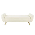 Panca Contenitore TUYOHW 60 Ottoman, Panca in Tessuto Intrecciato con Braccioli, Vano Contenitore con Coperchio Sollevabile, Pouf Contenitore per Soggiorno, Camera da Letto, Ingresso