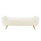 Panca Contenitore TUYOHW 60 Ottoman, Panca in Tessuto Intrecciato con Braccioli, Vano Contenitore con Coperchio Sollevabile, Pouf Contenitore per Soggiorno, Camera da Letto, Ingresso
