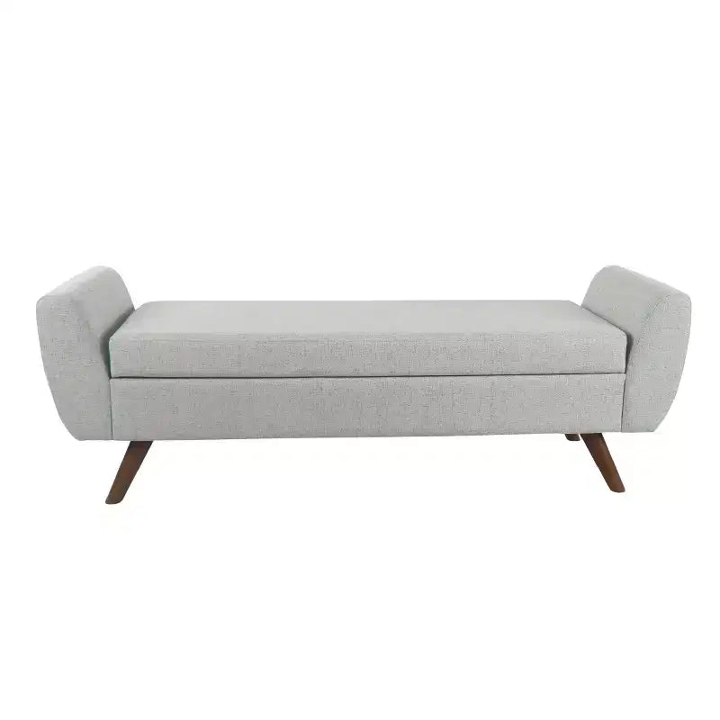 TUYOHW 60 Storage Bench Ottoman,Woven Fabric Bench with Arms,Lift Top Storage Compartment,Storage Ottoman for Living Room,Bedroom,Entryway