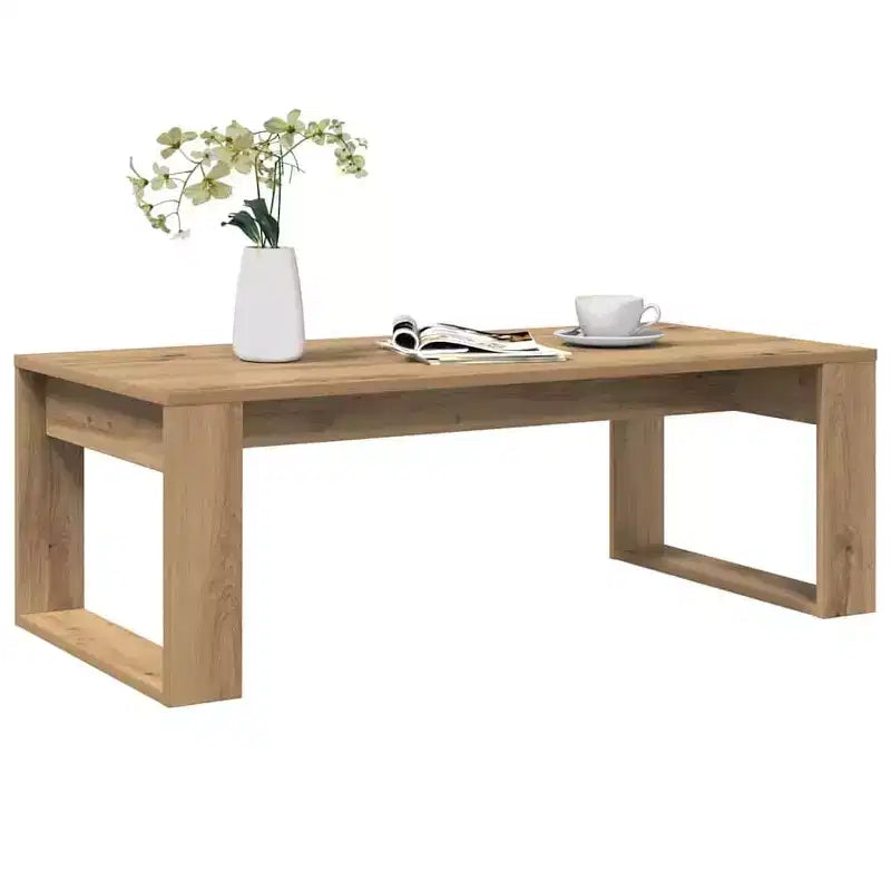 vidaXL Tavolino da caffè bianco in legno multistrato Tavolino da caffè moderno medio