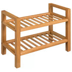 vidaXL Shoe Rack Shoe Storage Organizer Shoe Shelf for Closet Solid Oak Wood