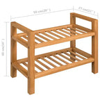 vidaXL Scarpiera Organizer Scarpe Scaffale Porta Scarpe per Armadio in Legno Massello di Rovere