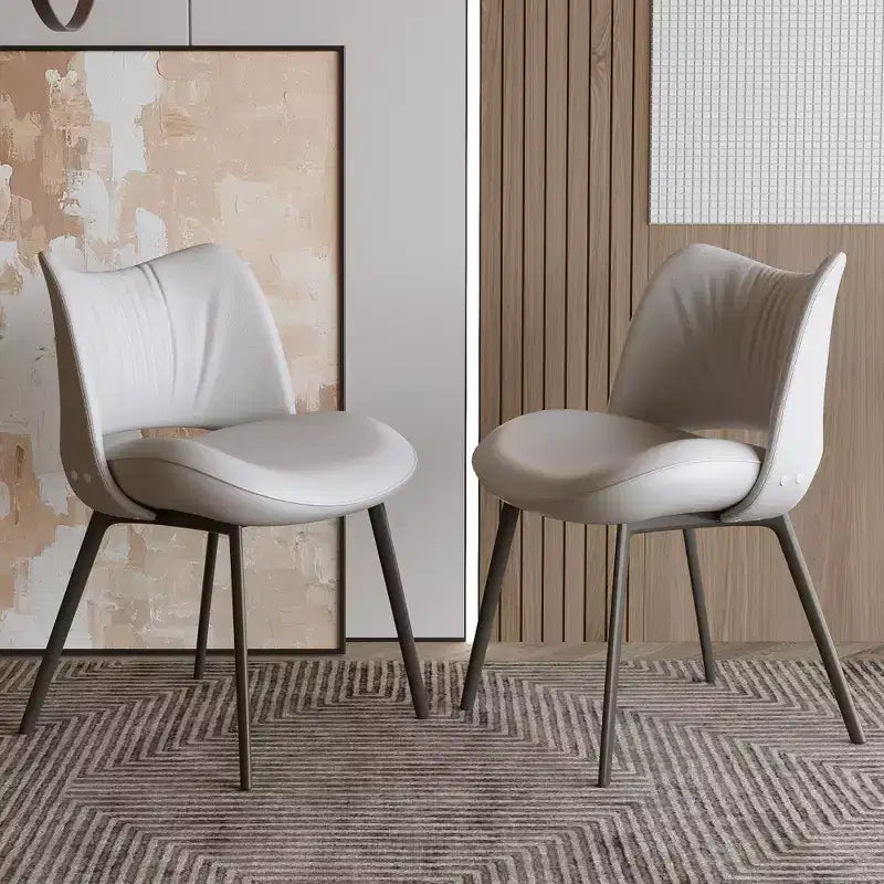 Luck Live Farmhouse Gray Dining Chairs, Metal Frame, Modern Kitchen & Dining Room Seating (Set Of 2)