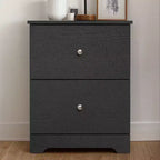 Comodini Moderni Galano, Set da 2, con 2 Cassetti e Maniglie Metalliche, 47,5 L x 39,9 P x 60,2 A cm