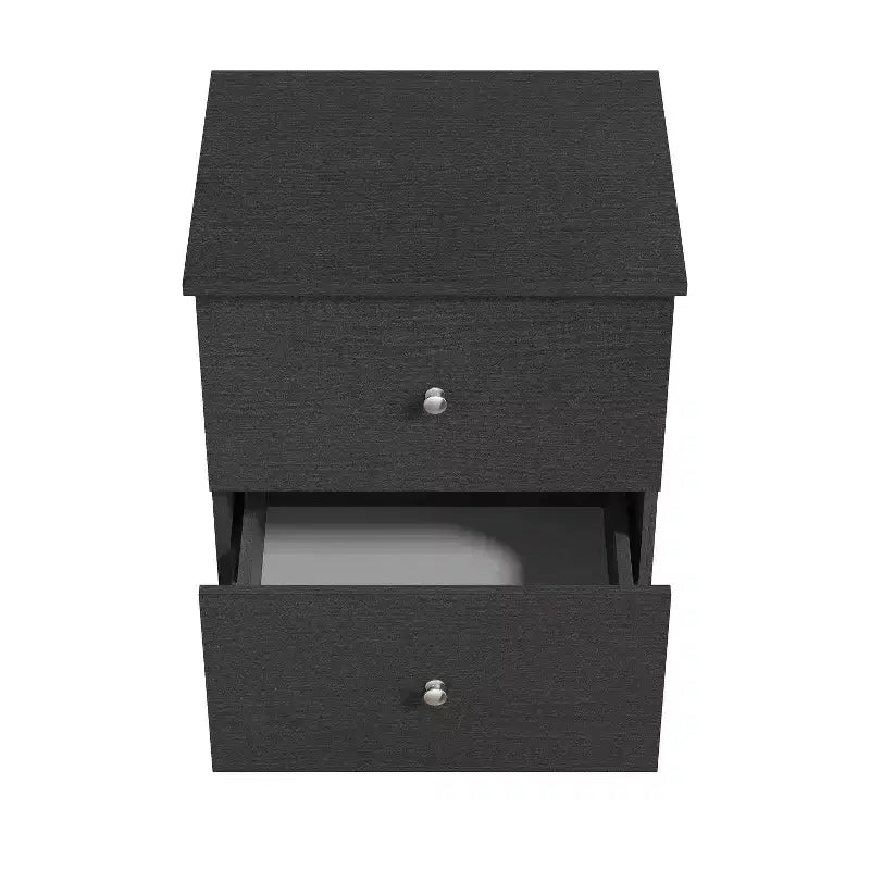 Comodini Moderni Galano, Set da 2, con 2 Cassetti e Maniglie Metalliche, 47,5 L x 39,9 P x 60,2 A cm