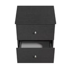 Comodini Moderni Galano, Set da 2, con 2 Cassetti e Maniglie Metalliche, 47,5 L x 39,9 P x 60,2 A cm