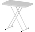 Folding Table, Plastic Personal Foldable Tables, Adjustable Rectangular Dining Table, Simple Bedside Square Table,white