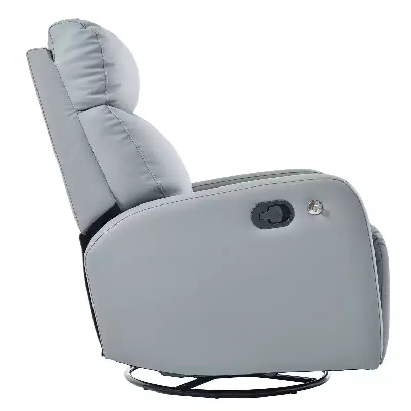Poltrona reclinabile a 360° per cameretta, sedia a dondolo, poltrona singolo, sedia relax per il tempo libero con porta telefono - ModernLuxe