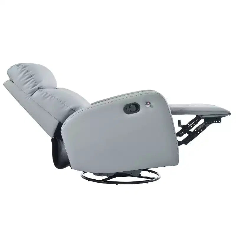 Poltrona reclinabile a 360° per cameretta, sedia a dondolo, poltrona singolo, sedia relax per il tempo libero con porta telefono - ModernLuxe