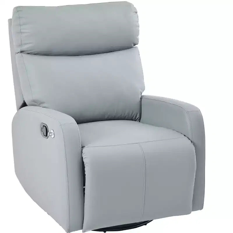Poltrona reclinabile a 360° per cameretta, sedia a dondolo, poltrona singolo, sedia relax per il tempo libero con porta telefono - ModernLuxe