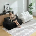 Divano Letto Pieghevole, Futon Singolo Convertibile con Schienale e Cuscino, Poltrona Letto Portatile Pieghevole per Soggiorno e Camera da Letto